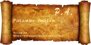 Patzauer Amália névjegykártya