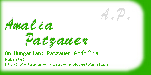 amalia patzauer business card
